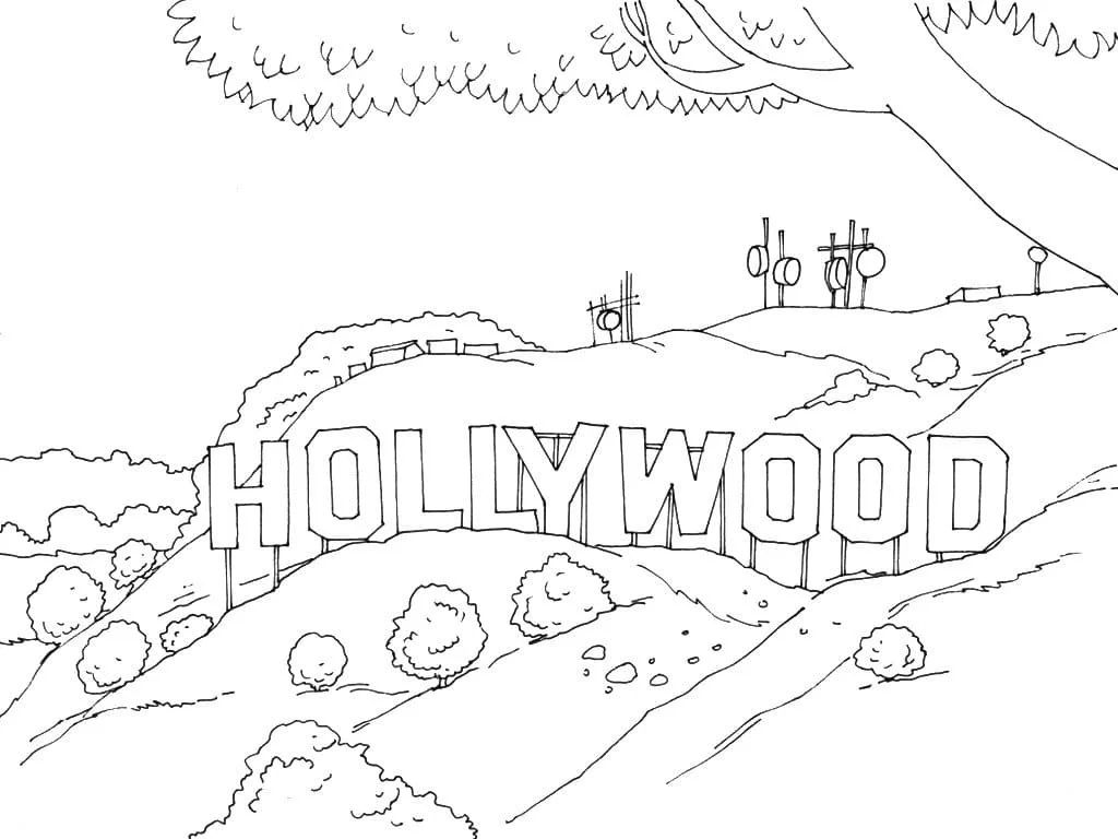 Çocuklar İçin  Ülkeler Medeniyetler Los-Angeles Boyama Sayfaları 