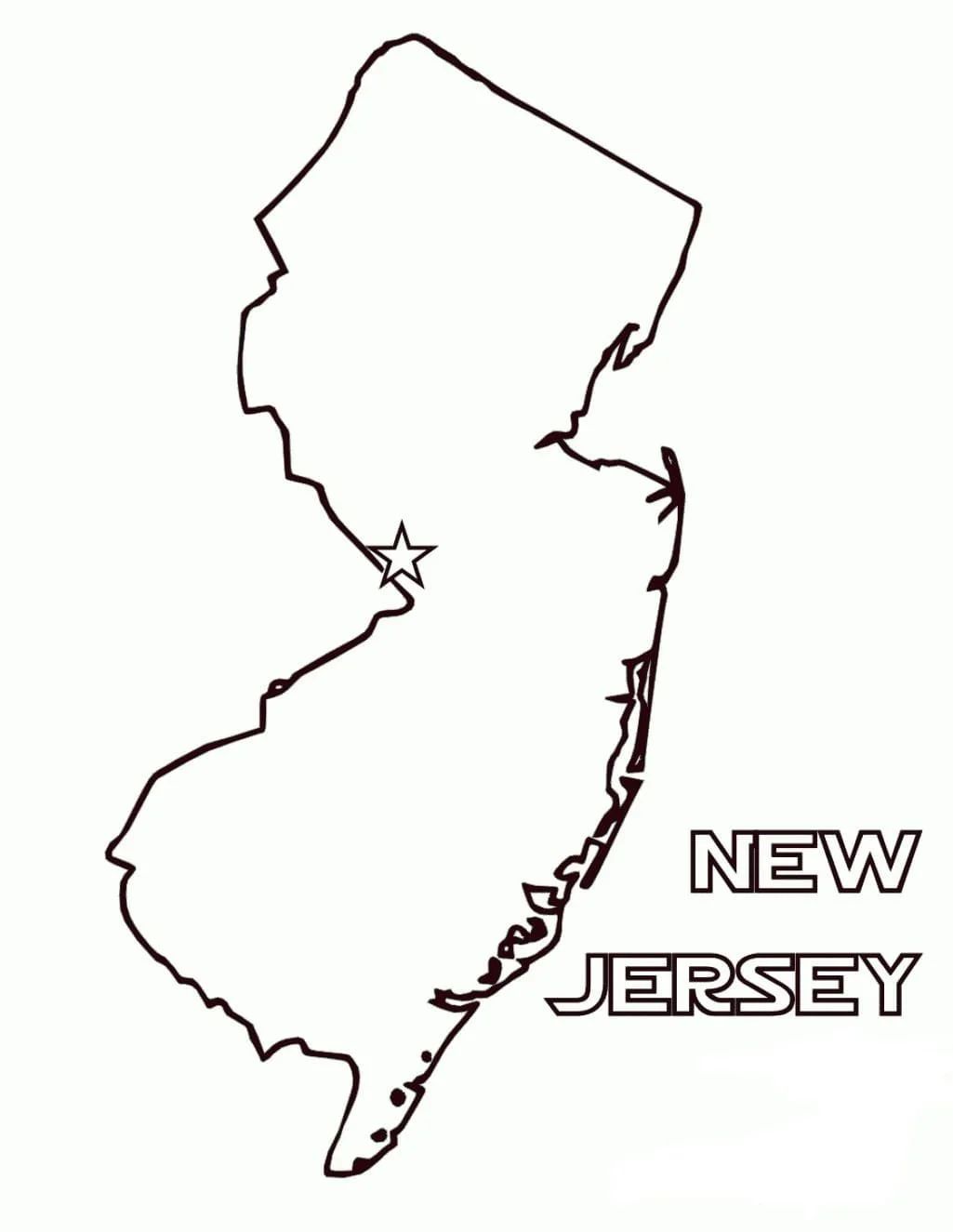 Çocuklar İçin  Ülkeler Medeniyetler New-Jersey Boyama Sayfaları 