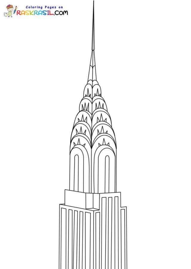 Çocuklar İçin  Ülkeler Medeniyetler Newyork Boyama Sayfaları 