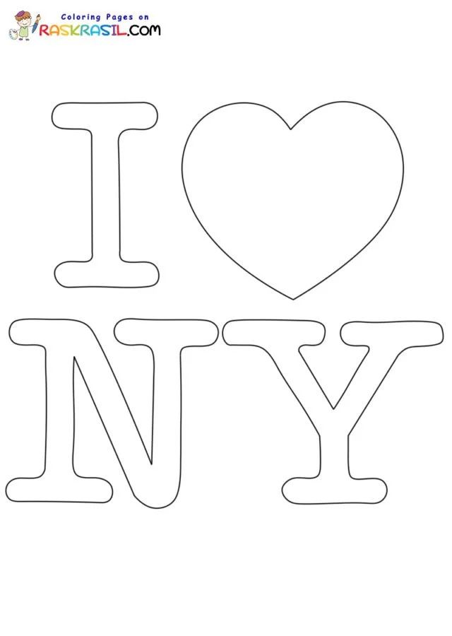 Çocuklar İçin  Ülkeler Medeniyetler Newyork Boyama Sayfaları 