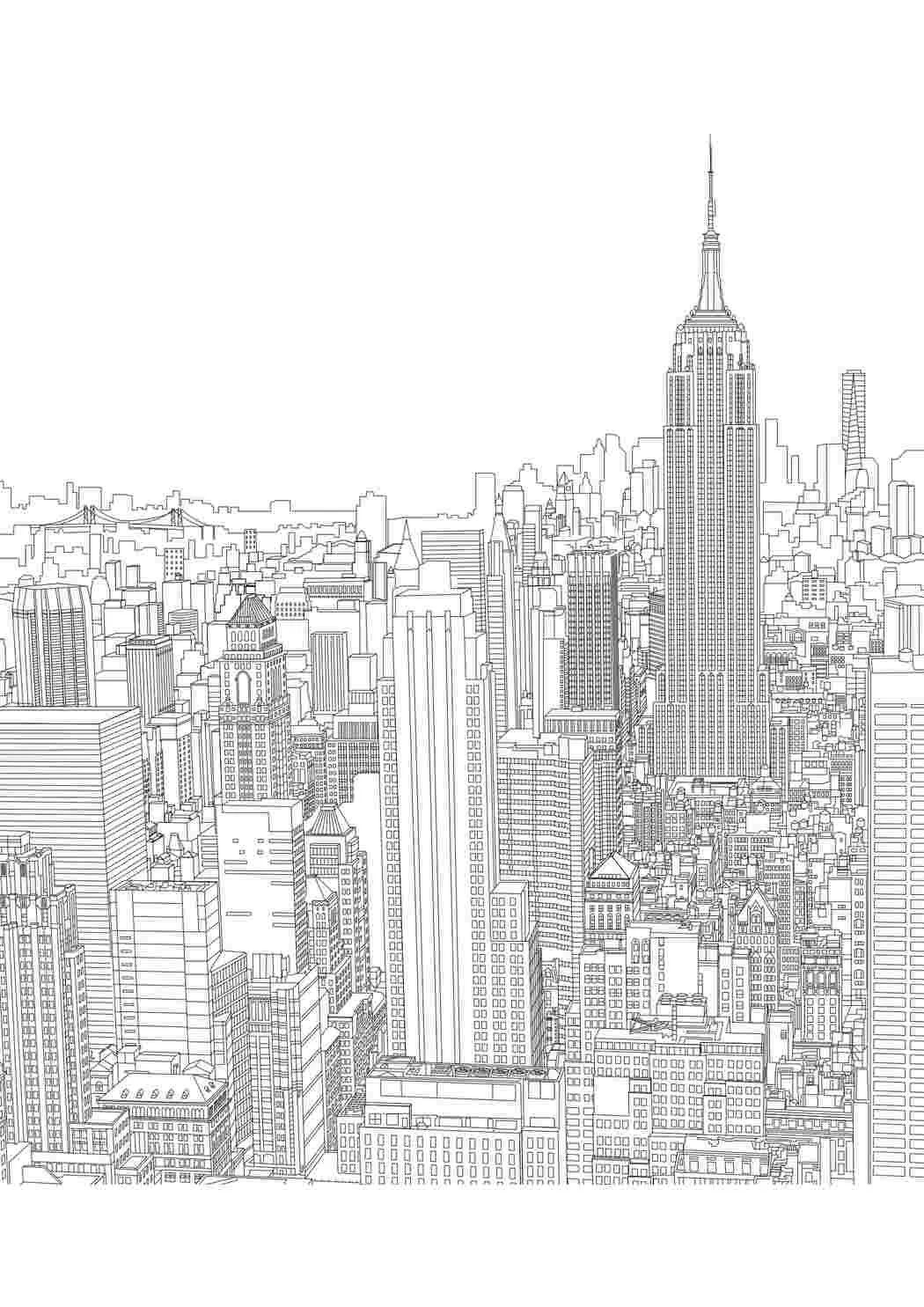 Çocuklar İçin  Ülkeler Medeniyetler Newyork Boyama Sayfaları 