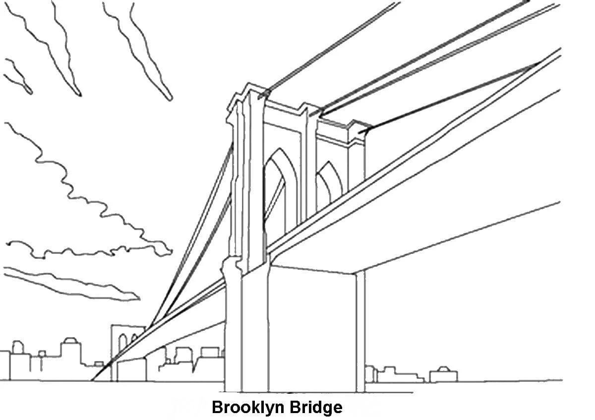 Çocuklar İçin  Ülkeler Medeniyetler Newyork Boyama Sayfaları 