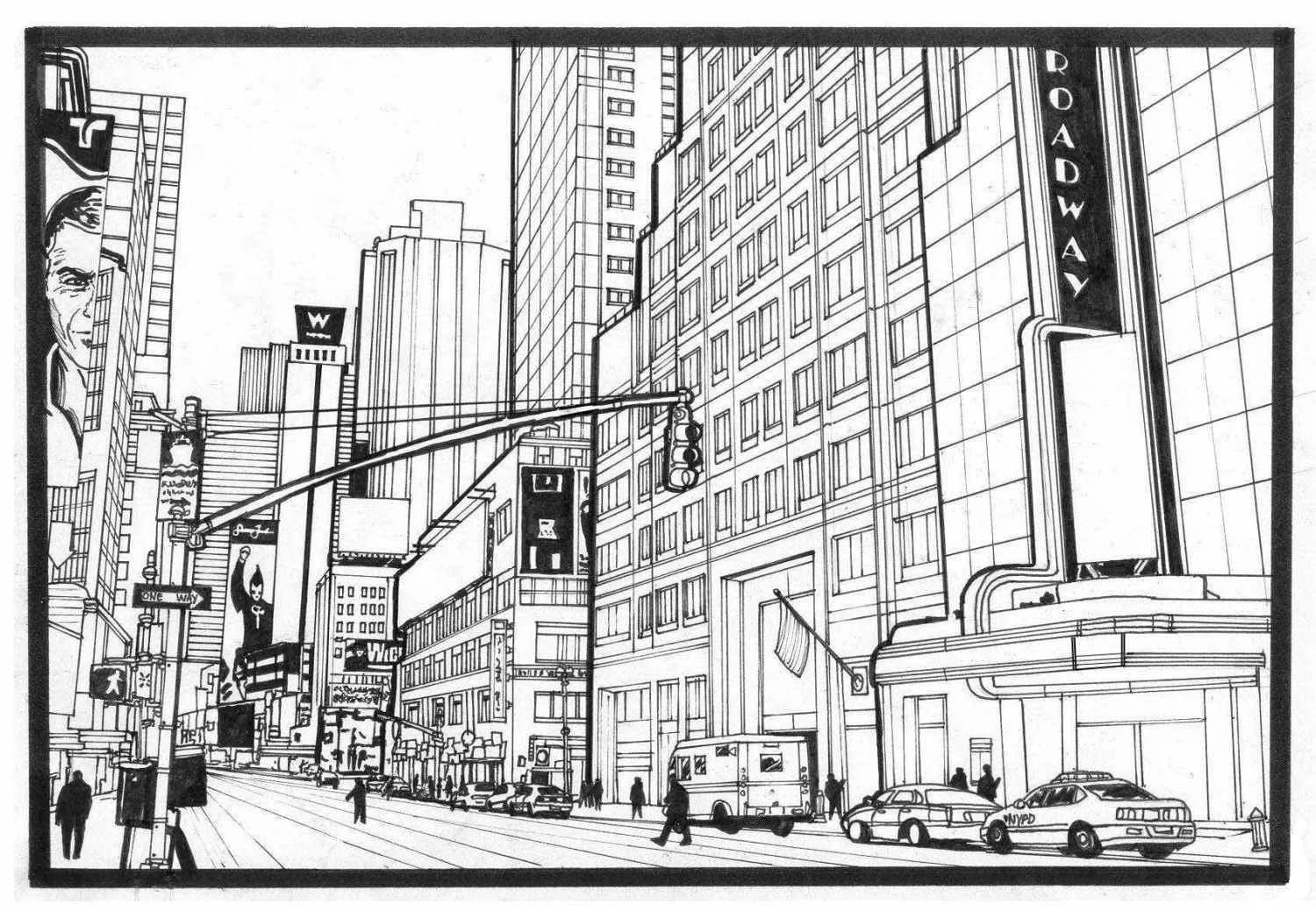 Çocuklar İçin  Ülkeler Medeniyetler Newyork Boyama Sayfaları 