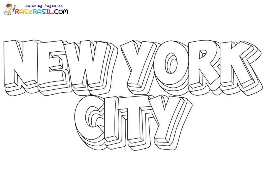 Çocuklar İçin  Ülkeler Medeniyetler Newyork Boyama Sayfaları 