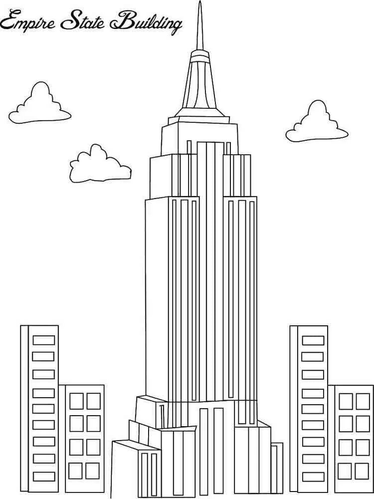 Çocuklar İçin  Ülkeler Medeniyetler Newyork Boyama Sayfaları 