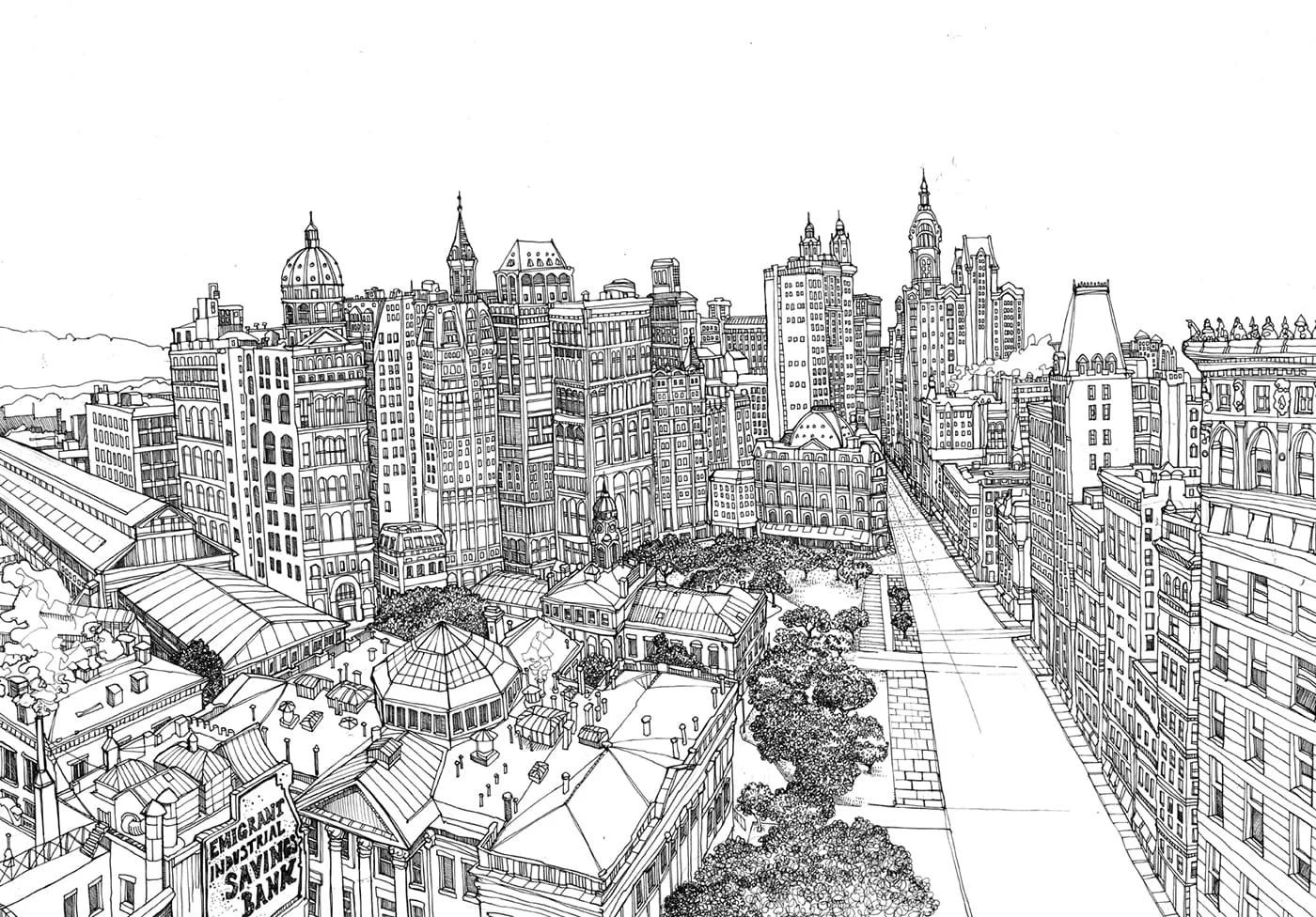 Çocuklar İçin  Ülkeler Medeniyetler Newyork Boyama Sayfaları 