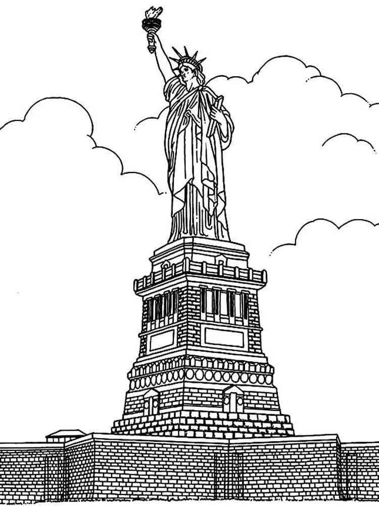 Çocuklar İçin  Ülkeler Medeniyetler Newyork Boyama Sayfaları 