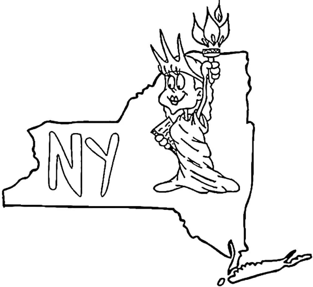 Çocuklar İçin  Ülkeler Medeniyetler Newyork Boyama Sayfaları 