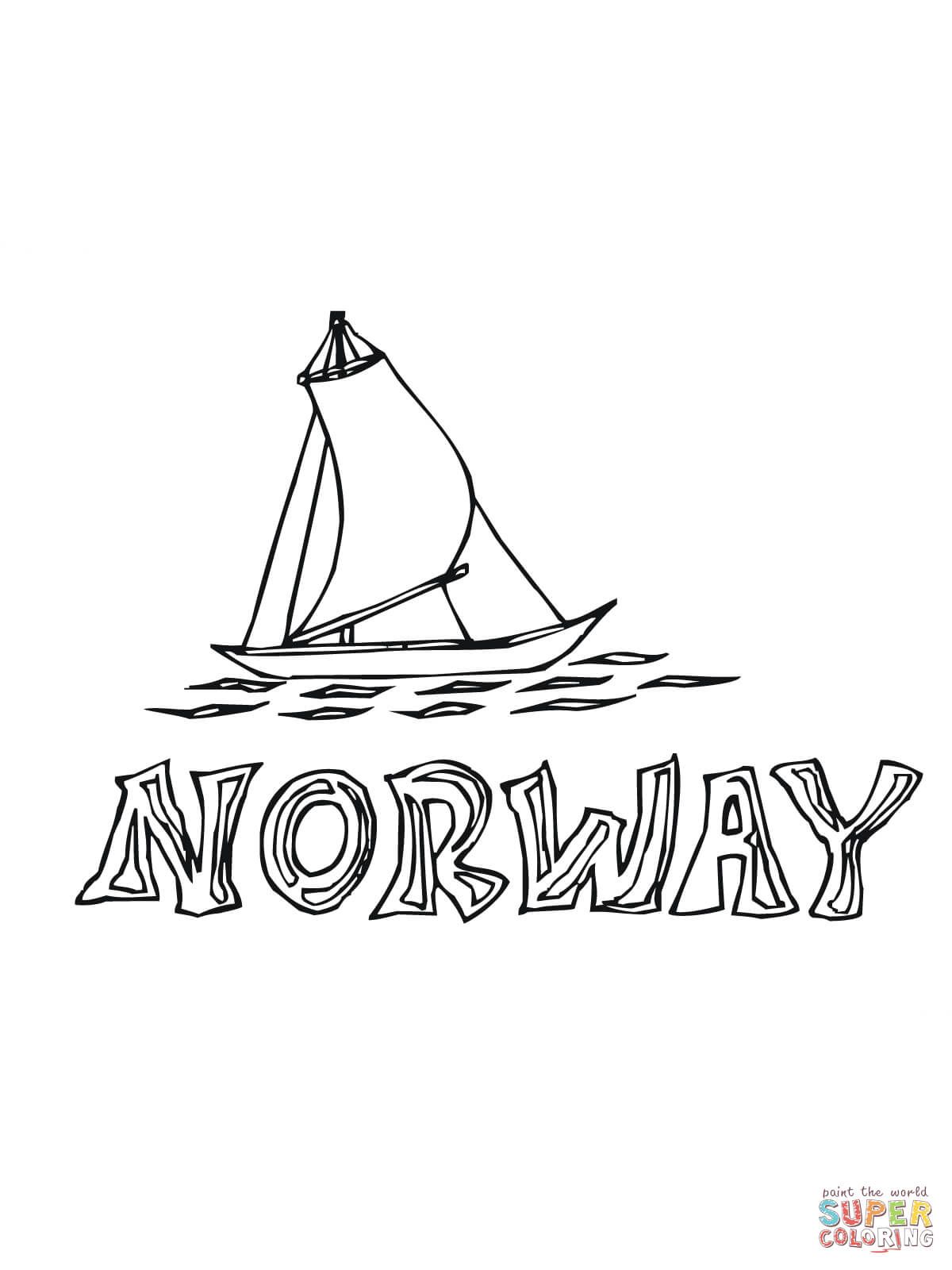Çocuklar İçin  Ülkeler Medeniyetler Norveç Boyama Sayfaları 