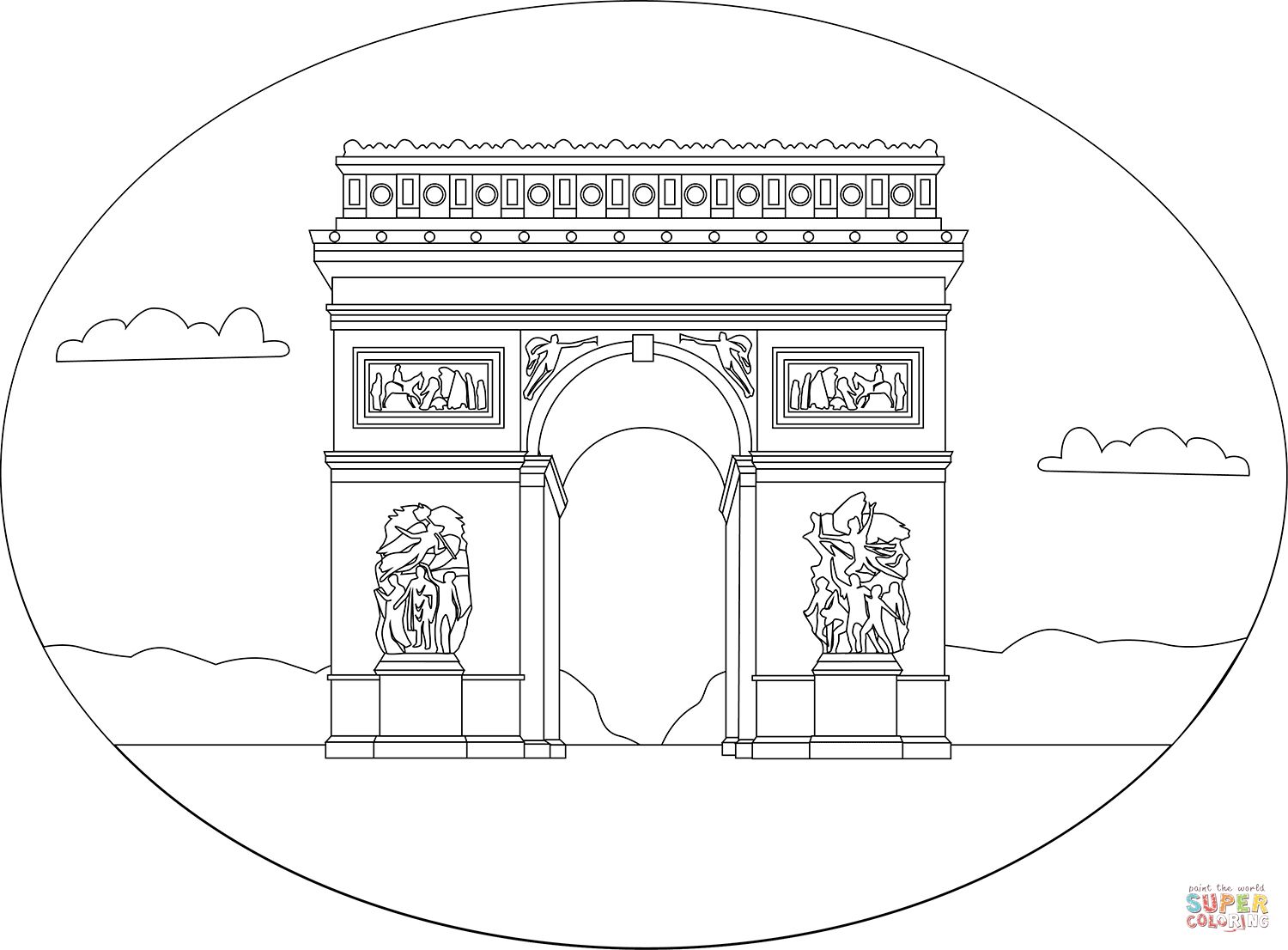 Çocuklar İçin  Ülkeler Medeniyetler Paris Boyama Sayfaları 
