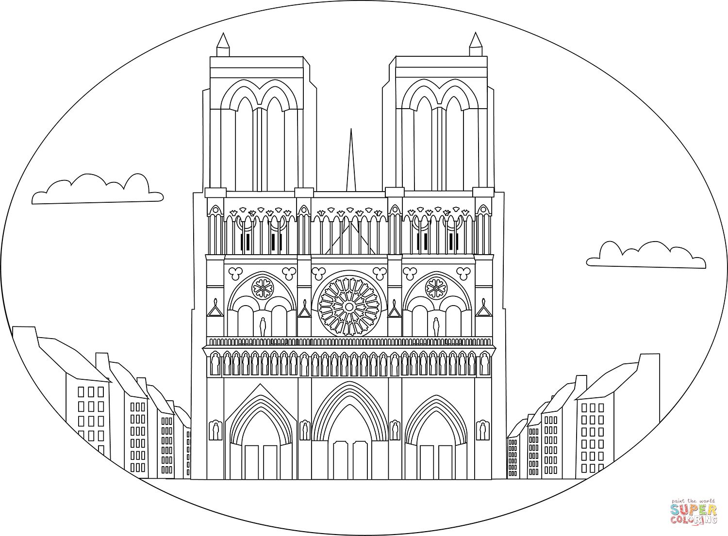 Çocuklar İçin  Ülkeler Medeniyetler Paris Boyama Sayfaları 