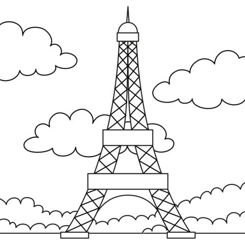 Çocuklar İçin  Ülkeler Medeniyetler Paris Boyama Sayfaları 