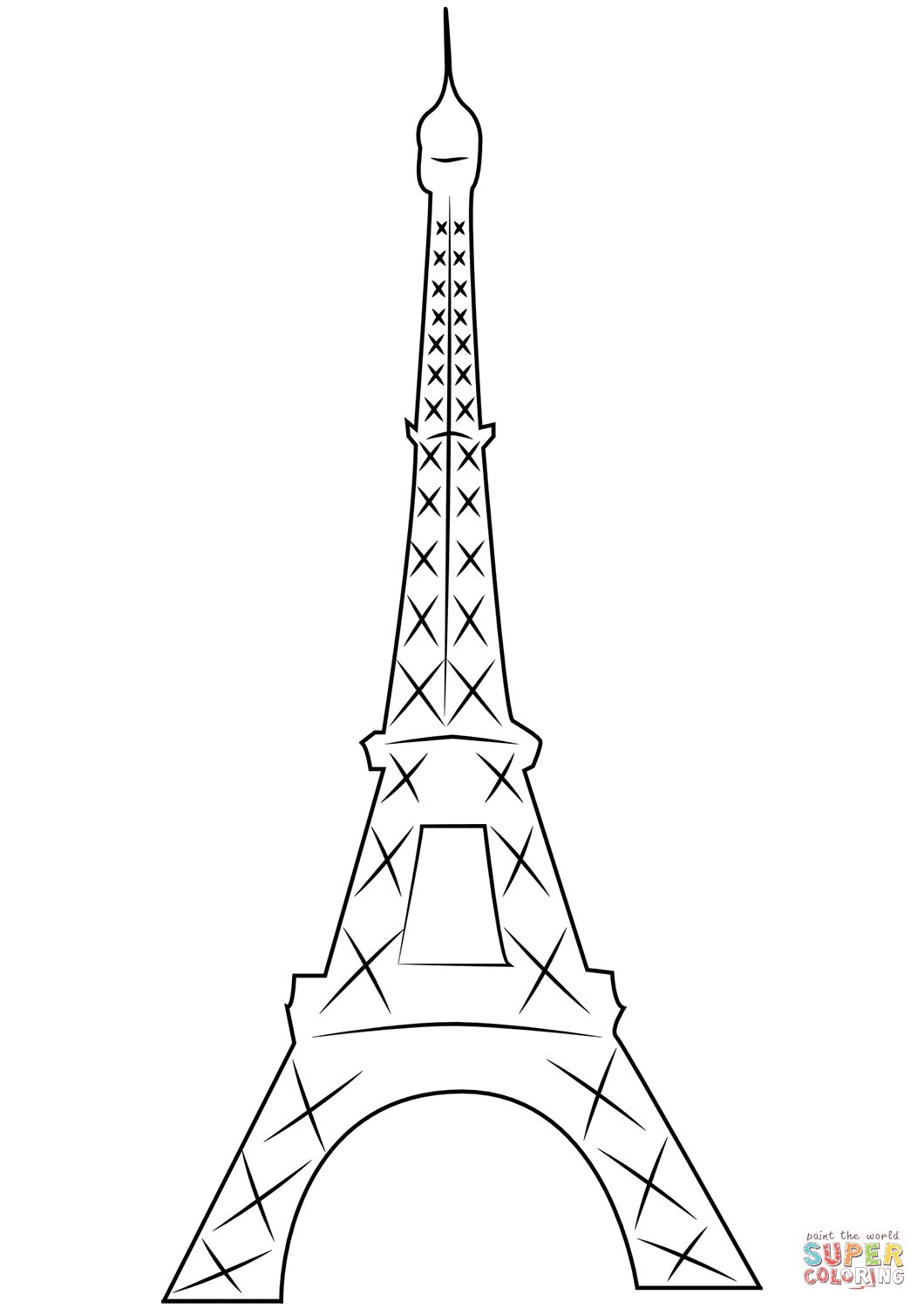 Çocuklar İçin  Ülkeler Medeniyetler Paris Boyama Sayfaları 