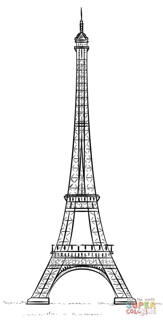 Çocuklar İçin  Ülkeler Medeniyetler Paris Boyama Sayfaları 