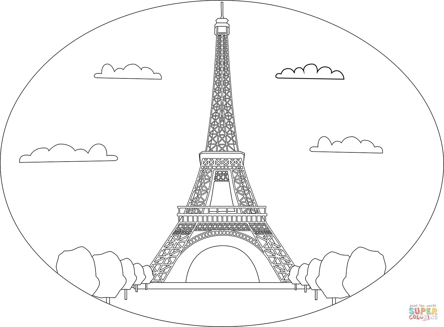 Çocuklar İçin  Ülkeler Medeniyetler Paris Boyama Sayfaları 