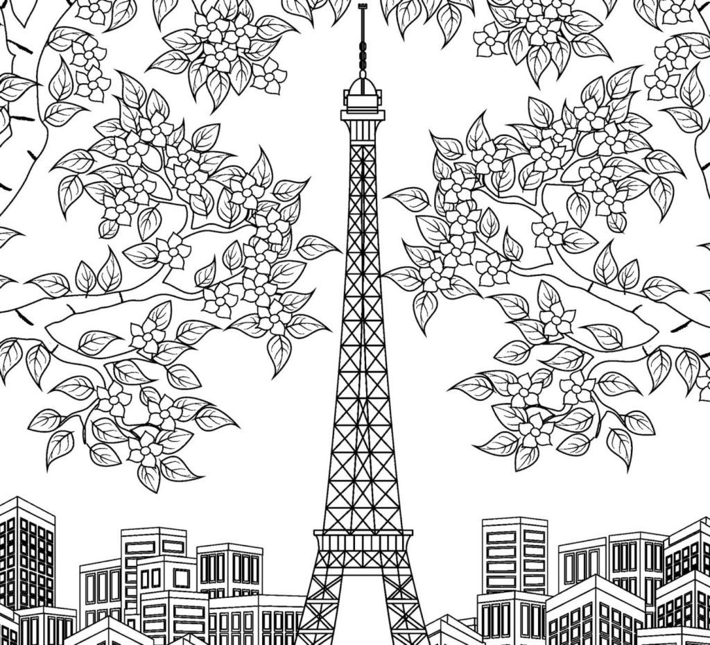 Çocuklar İçin  Ülkeler Medeniyetler Paris Boyama Sayfaları 