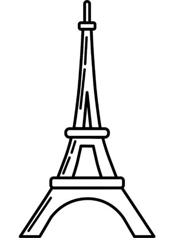 Çocuklar İçin  Ülkeler Medeniyetler Paris Boyama Sayfaları 