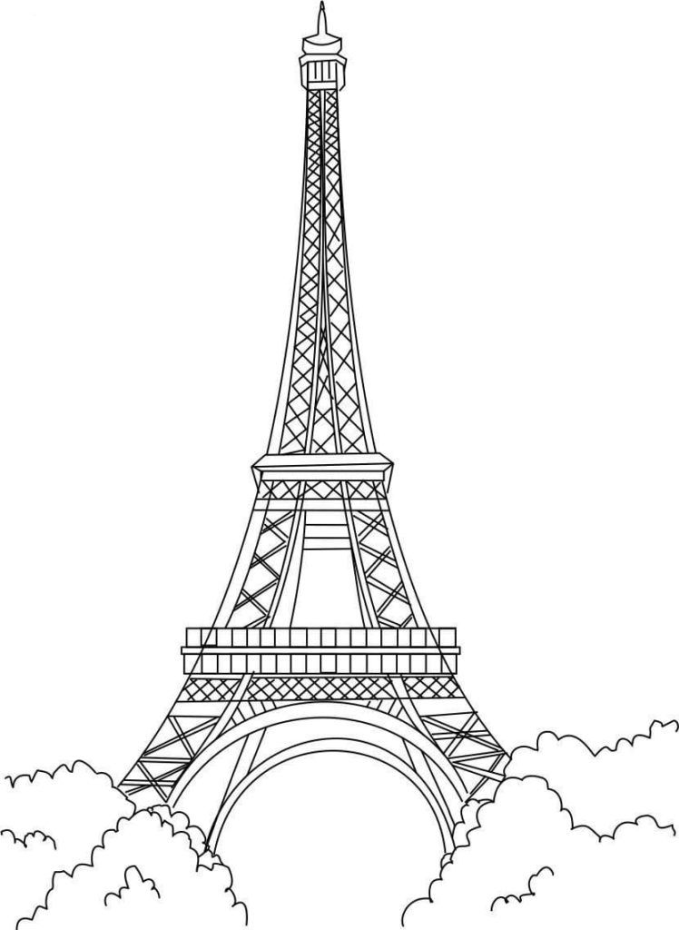 Çocuklar İçin  Ülkeler Medeniyetler Paris Boyama Sayfaları 