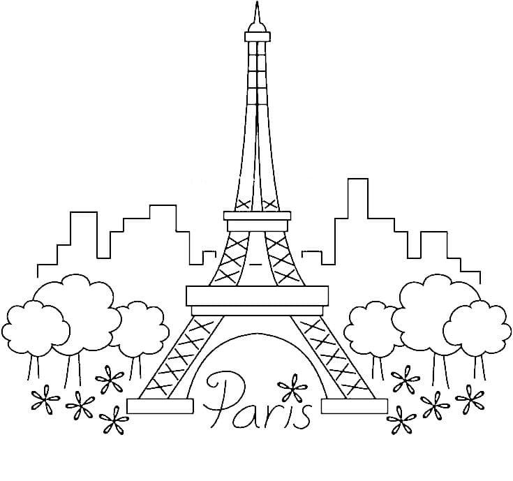 Çocuklar İçin  Ülkeler Medeniyetler Paris Boyama Sayfaları 