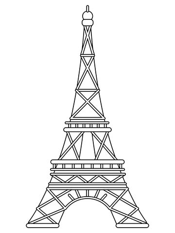 Çocuklar İçin  Ülkeler Medeniyetler Paris Boyama Sayfaları 