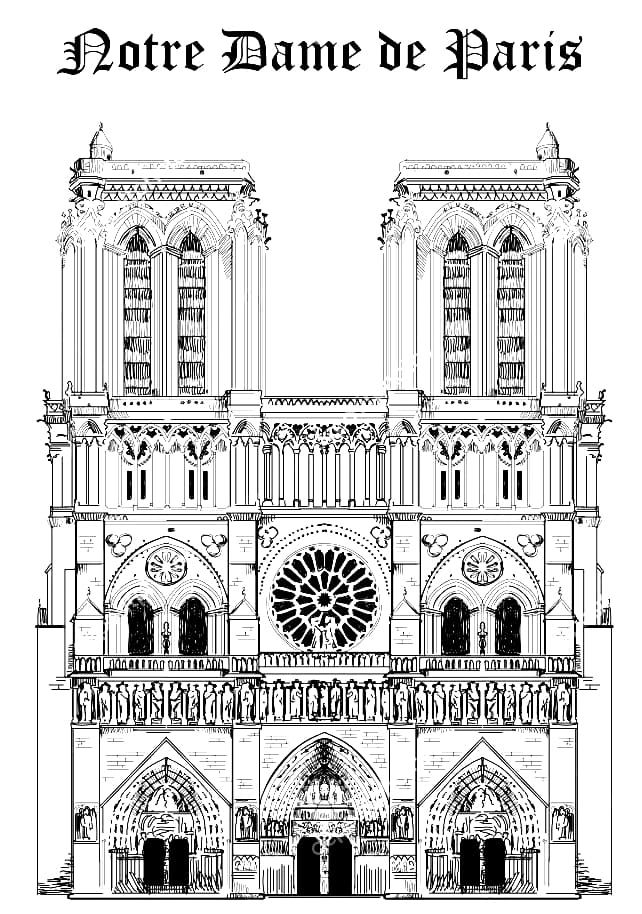 Çocuklar İçin  Ülkeler Medeniyetler Paris Boyama Sayfaları 