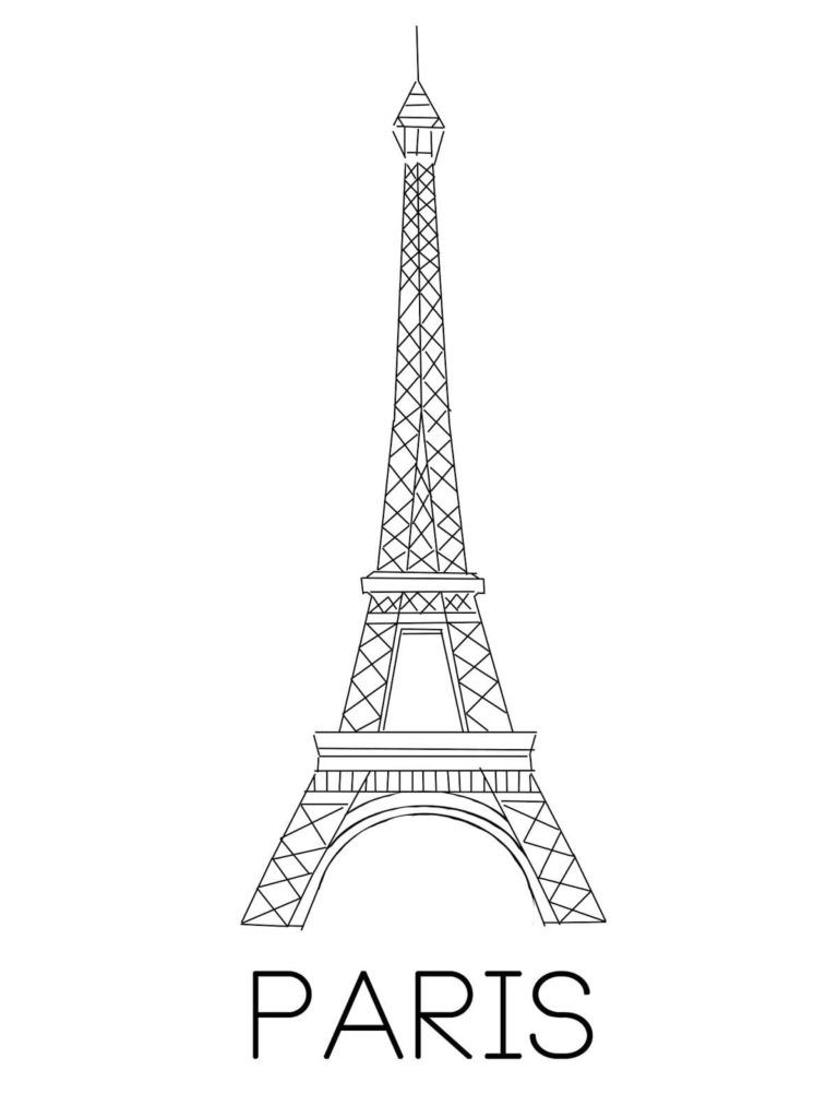 Çocuklar İçin  Ülkeler Medeniyetler Paris Boyama Sayfaları 