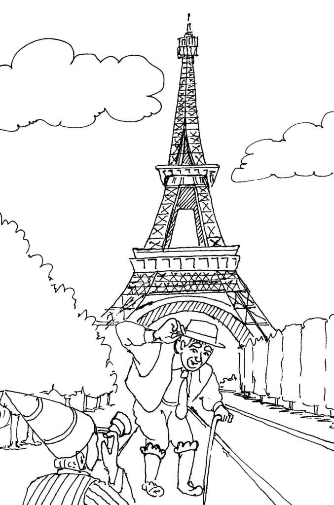 Çocuklar İçin  Ülkeler Medeniyetler Paris Boyama Sayfaları 