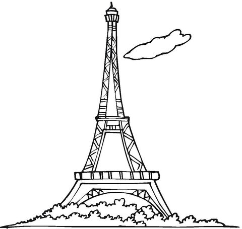 Çocuklar İçin  Ülkeler Medeniyetler Paris Boyama Sayfaları 