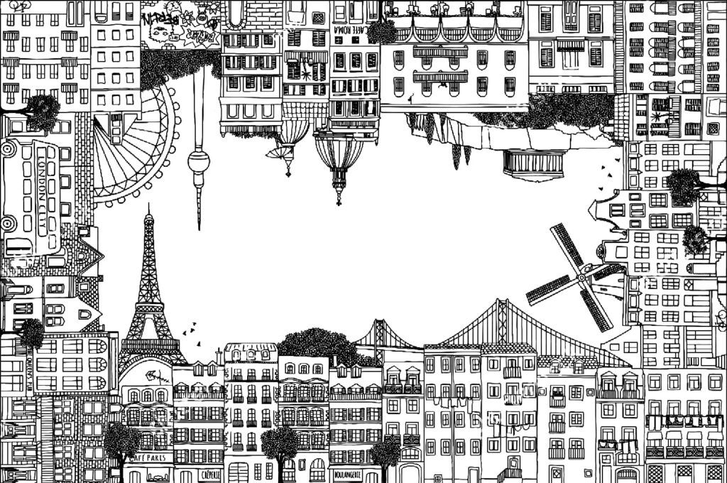Çocuklar İçin  Ülkeler Medeniyetler Paris Boyama Sayfaları 
