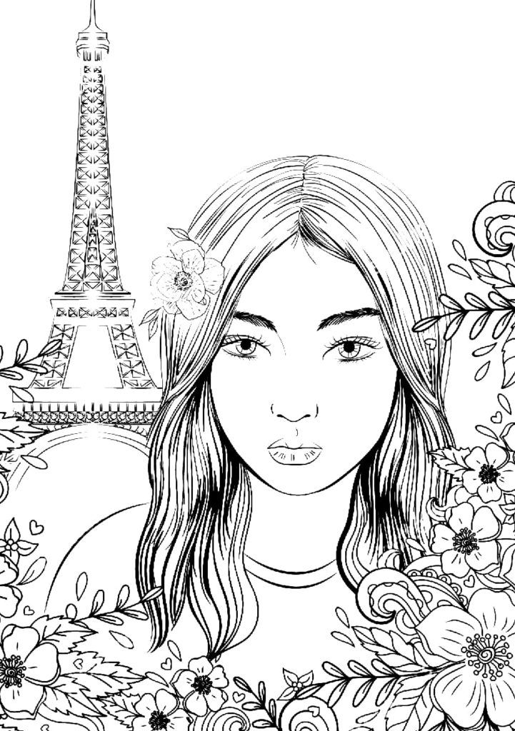 Çocuklar İçin  Ülkeler Medeniyetler Paris Boyama Sayfaları 