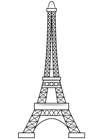 Çocuklar İçin  Ülkeler Medeniyetler Paris Boyama Sayfaları 