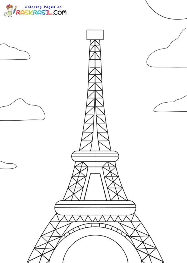 Çocuklar İçin  Ülkeler Medeniyetler Paris Boyama Sayfaları 