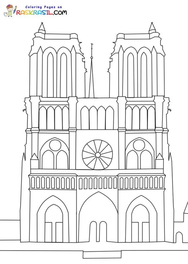 Çocuklar İçin  Ülkeler Medeniyetler Paris Boyama Sayfaları 