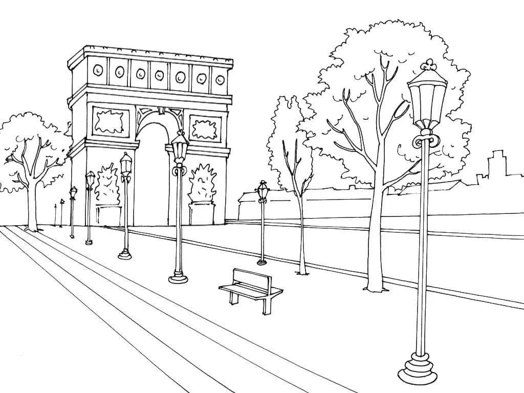 Çocuklar İçin  Ülkeler Medeniyetler Paris Boyama Sayfaları 