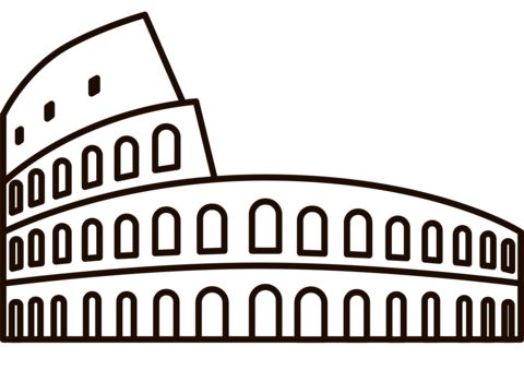 Çocuklar İçin  Ülkeler Medeniyetler Roma Boyama Sayfaları 