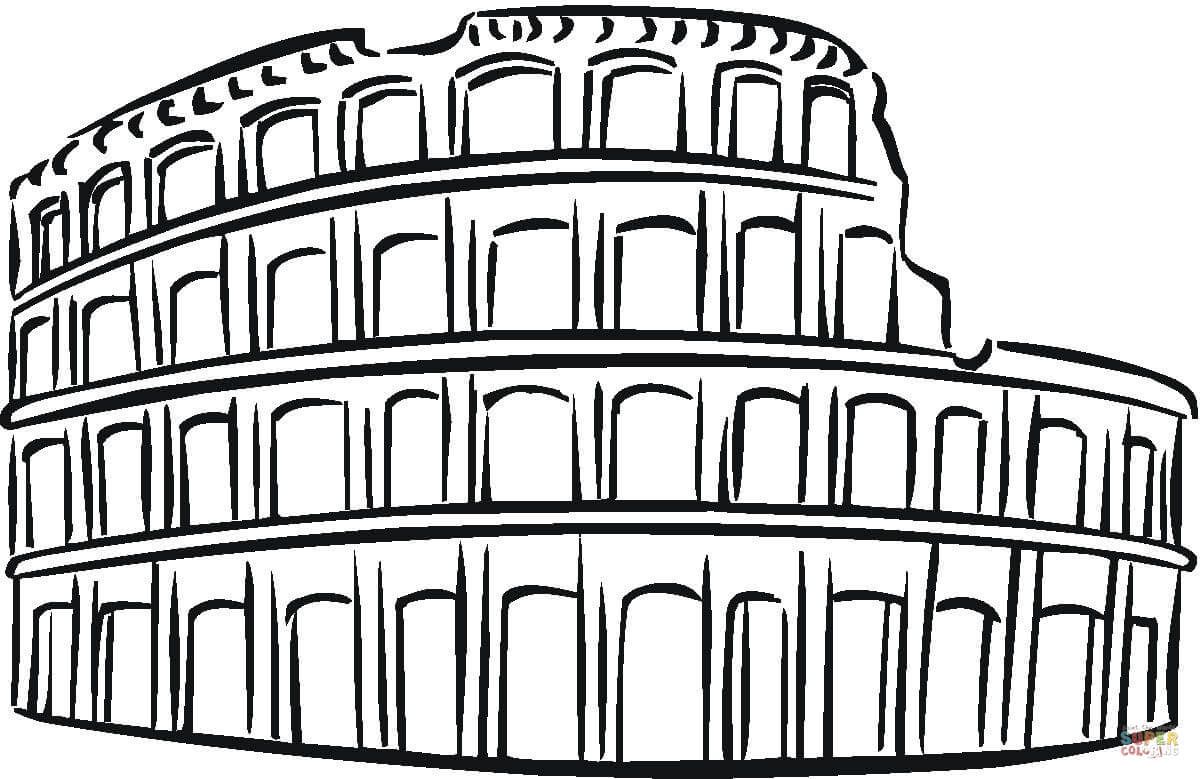 Çocuklar İçin  Ülkeler Medeniyetler Roma Boyama Sayfaları 