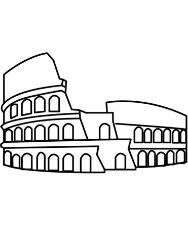 Çocuklar İçin  Ülkeler Medeniyetler Roma Boyama Sayfaları 
