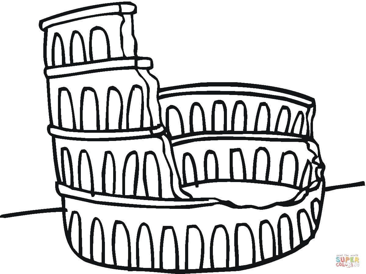Çocuklar İçin  Ülkeler Medeniyetler Roma Boyama Sayfaları 