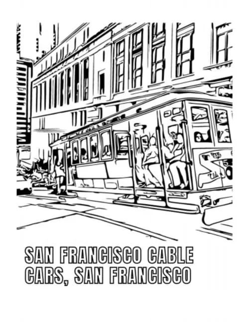 Çocuklar İçin  Ülkeler Medeniyetler San-Francisco Boyama Sayfaları 
