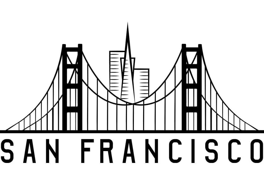 Çocuklar İçin  Ülkeler Medeniyetler San-Francisco Boyama Sayfaları 