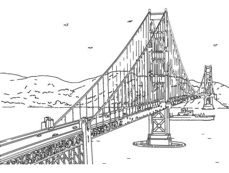 Çocuklar İçin  Ülkeler Medeniyetler San-Francisco Boyama Sayfaları 