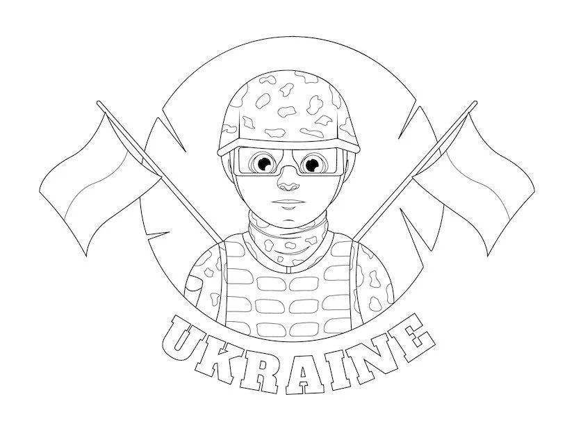 Çocuklar İçin  Ülkeler Medeniyetler Ukranya Boyama Sayfaları 