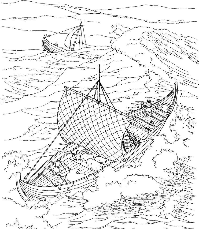 Çocuklar İçin  Ülkeler Medeniyetler Vikingler Boyama Sayfaları 