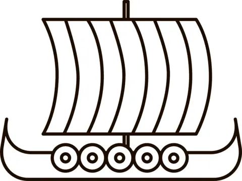 Çocuklar İçin  Ülkeler Medeniyetler Vikingler Boyama Sayfaları 