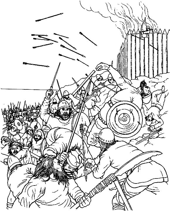 Çocuklar İçin  Ülkeler Medeniyetler Vikingler Boyama Sayfaları 