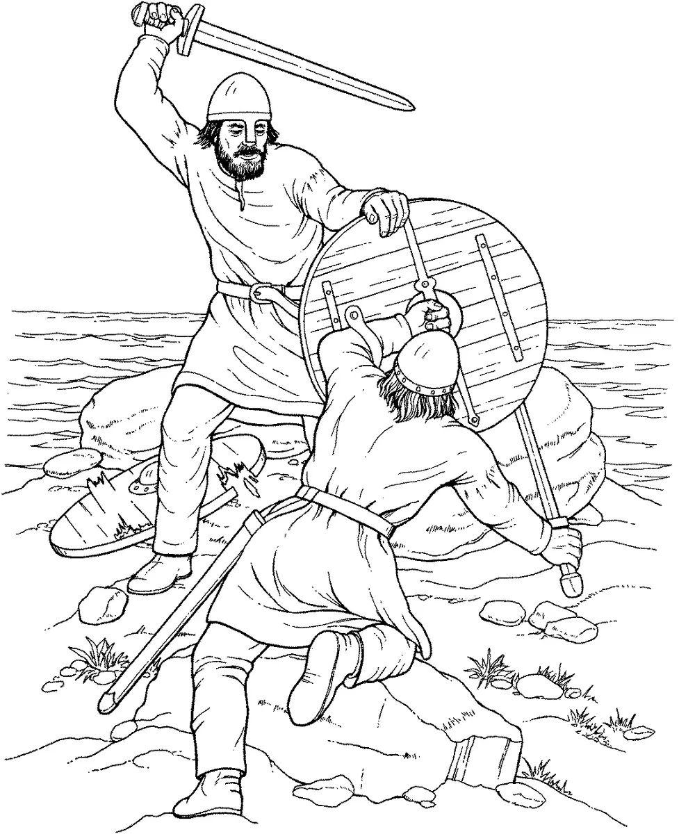 Çocuklar İçin  Ülkeler Medeniyetler Vikingler Boyama Sayfaları 