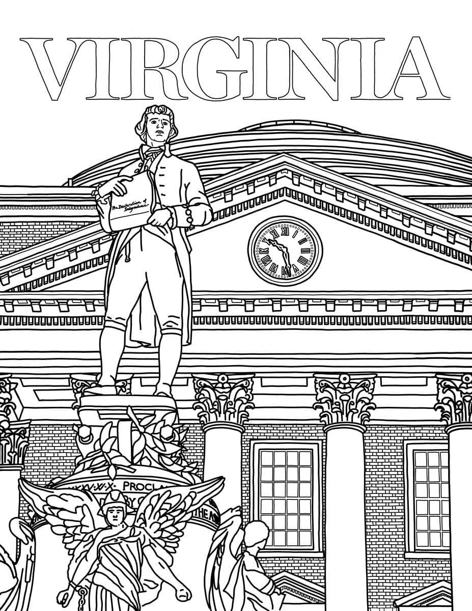 Çocuklar İçin  Ülkeler Medeniyetler Virginia Boyama Sayfaları 