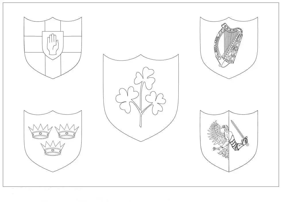 Çocuklar İçin  Ülkeler Medeniyetler irlanda Boyama Sayfaları 