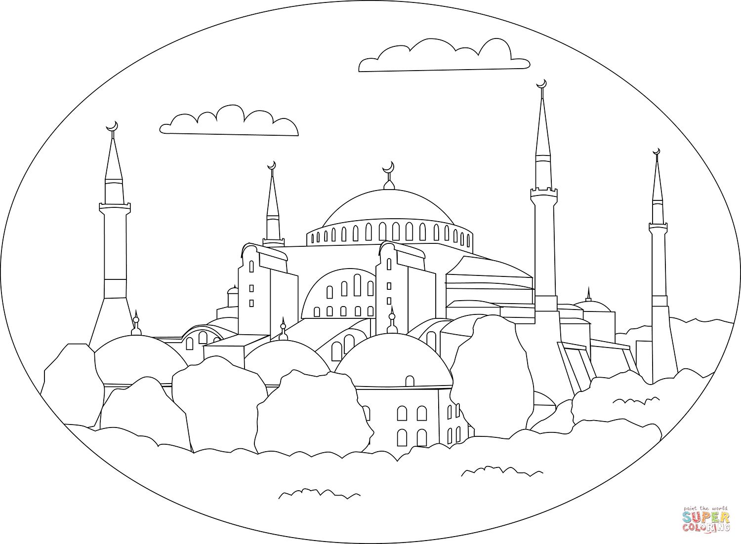 Çocuklar İçin  Ülkeler Medeniyetler islam Boyama Sayfaları 
