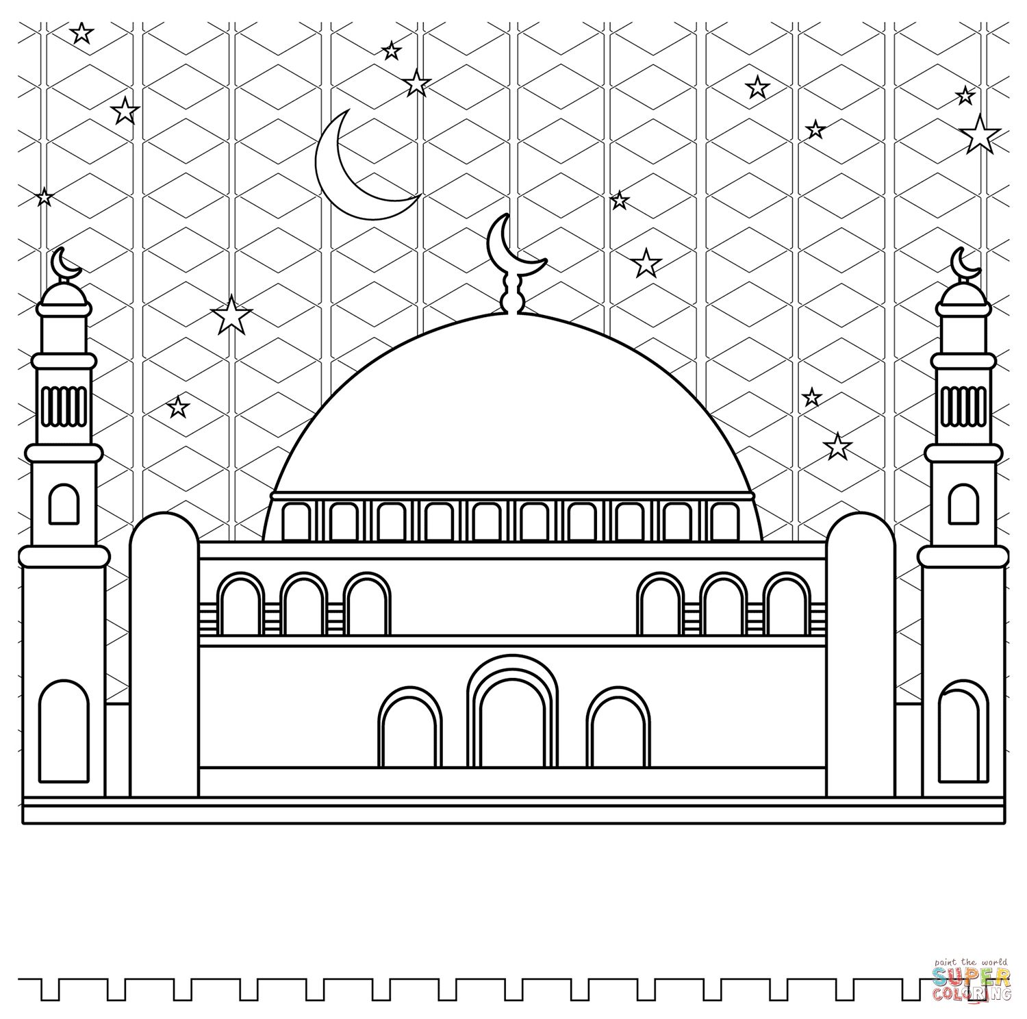 Çocuklar İçin  Ülkeler Medeniyetler islam Boyama Sayfaları 